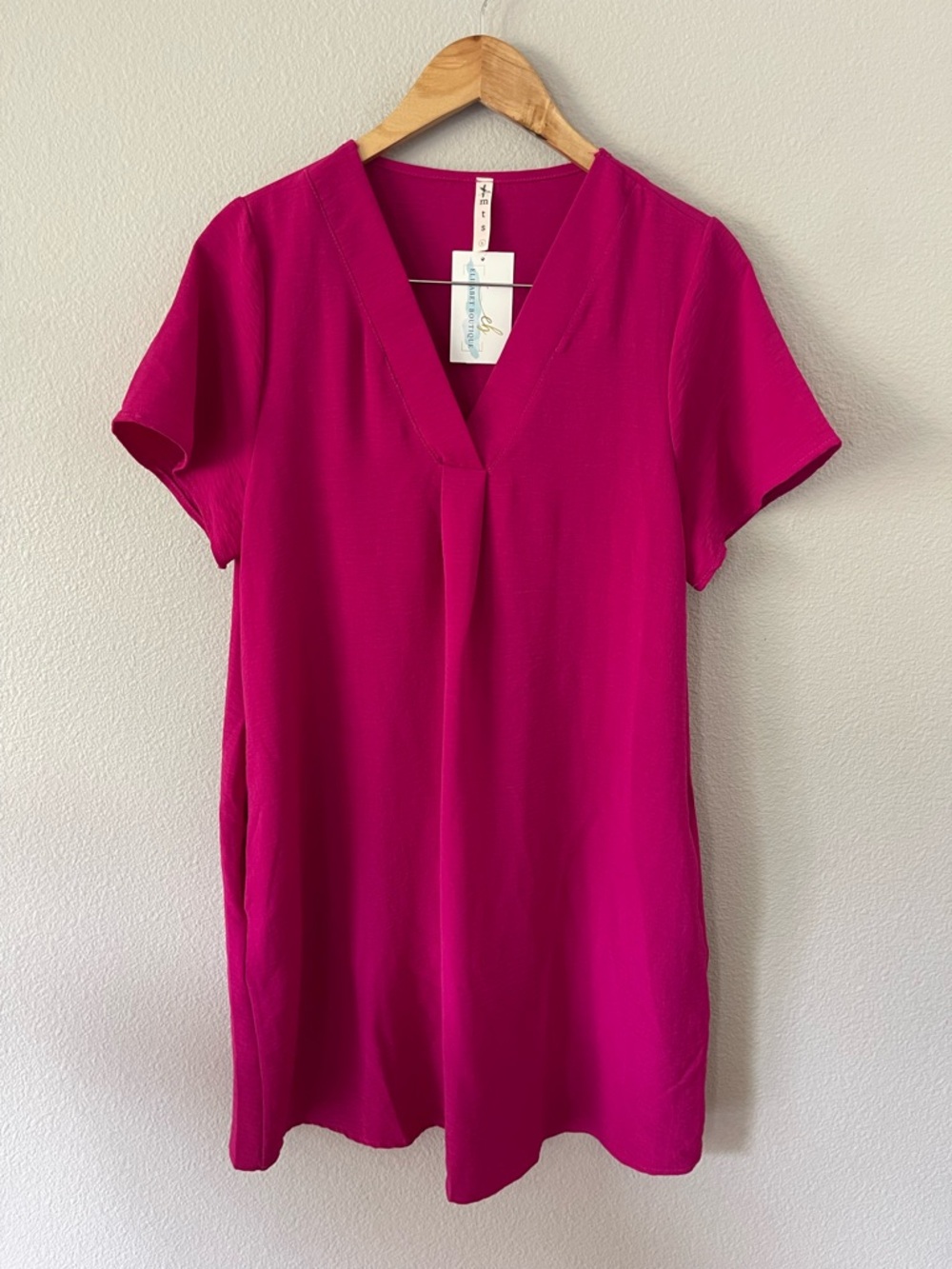 MTS Hot Pink The Bell Dress Size L Magenta NWT